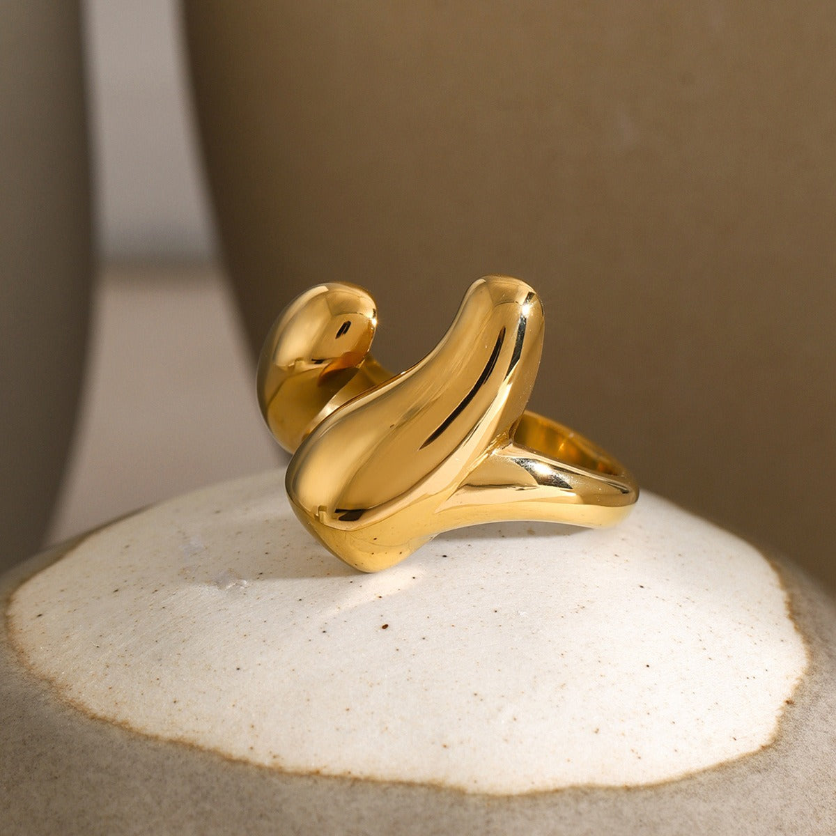 Ocean 18k Gold Plated Ring