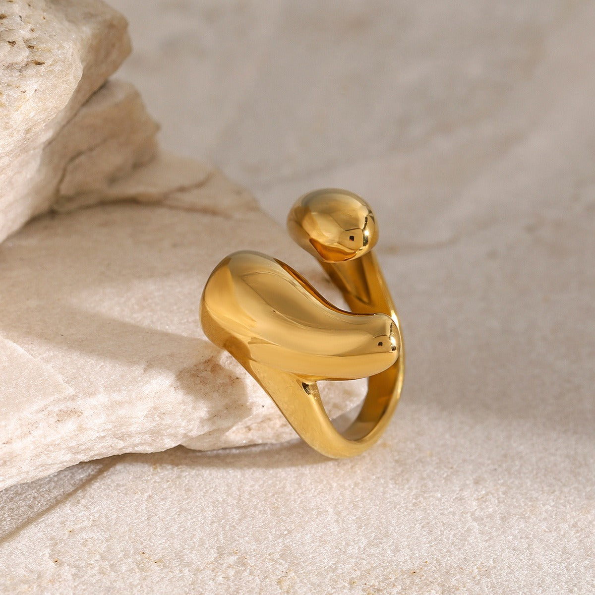 Ocean 18k Gold Plated Ring