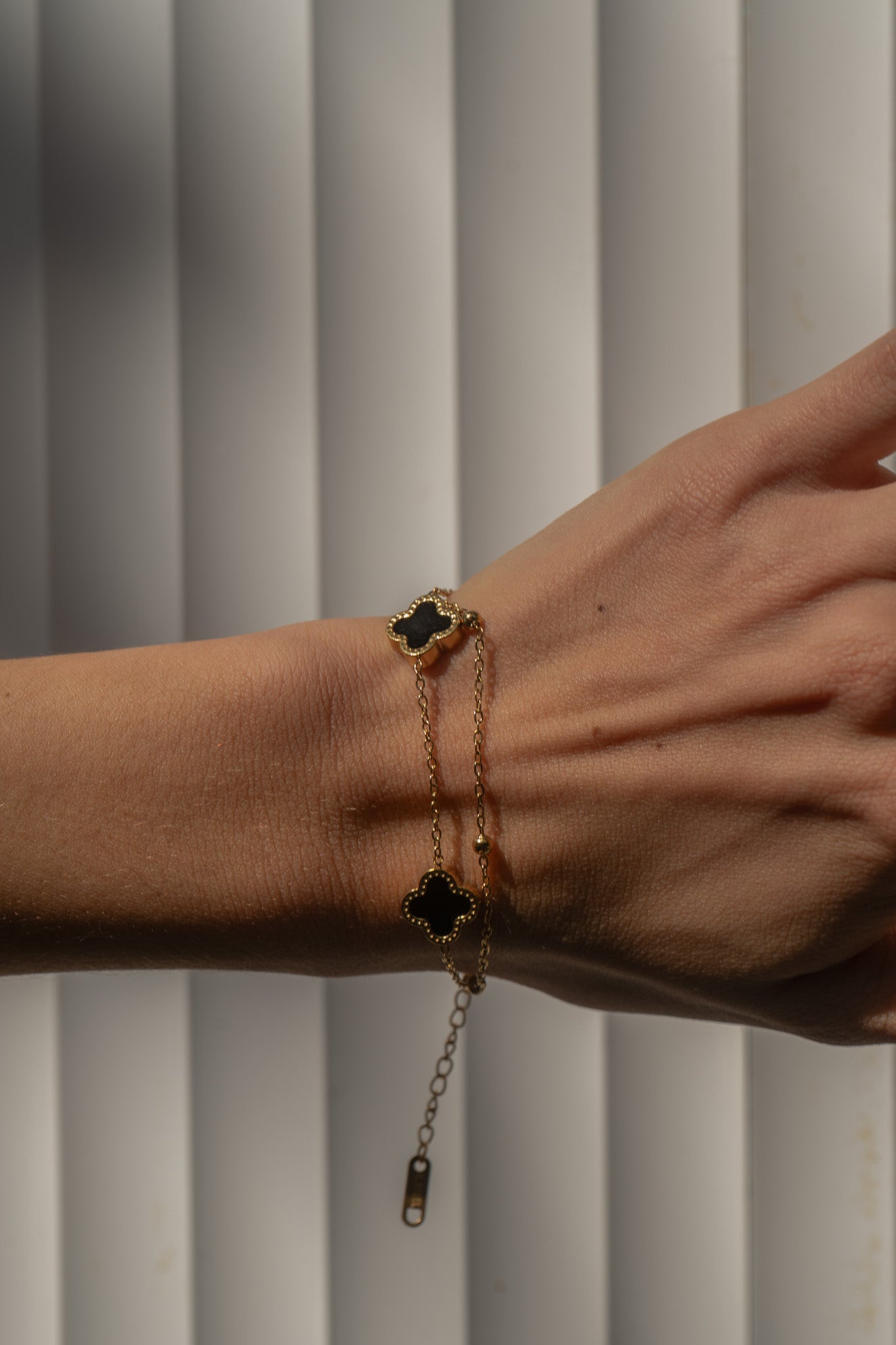 Jenelope Clover 18k Gold Bracelet