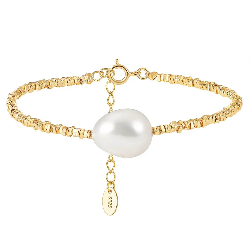 Baroque 14k Gold Vermeil Pearl Bracelet 2