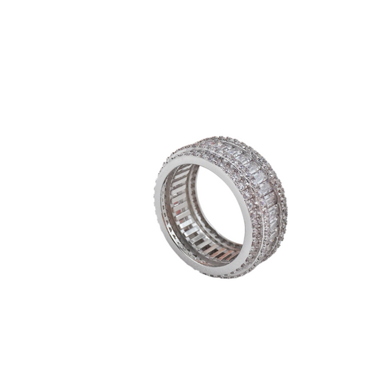 S925 Donut Diamond Studded Ring