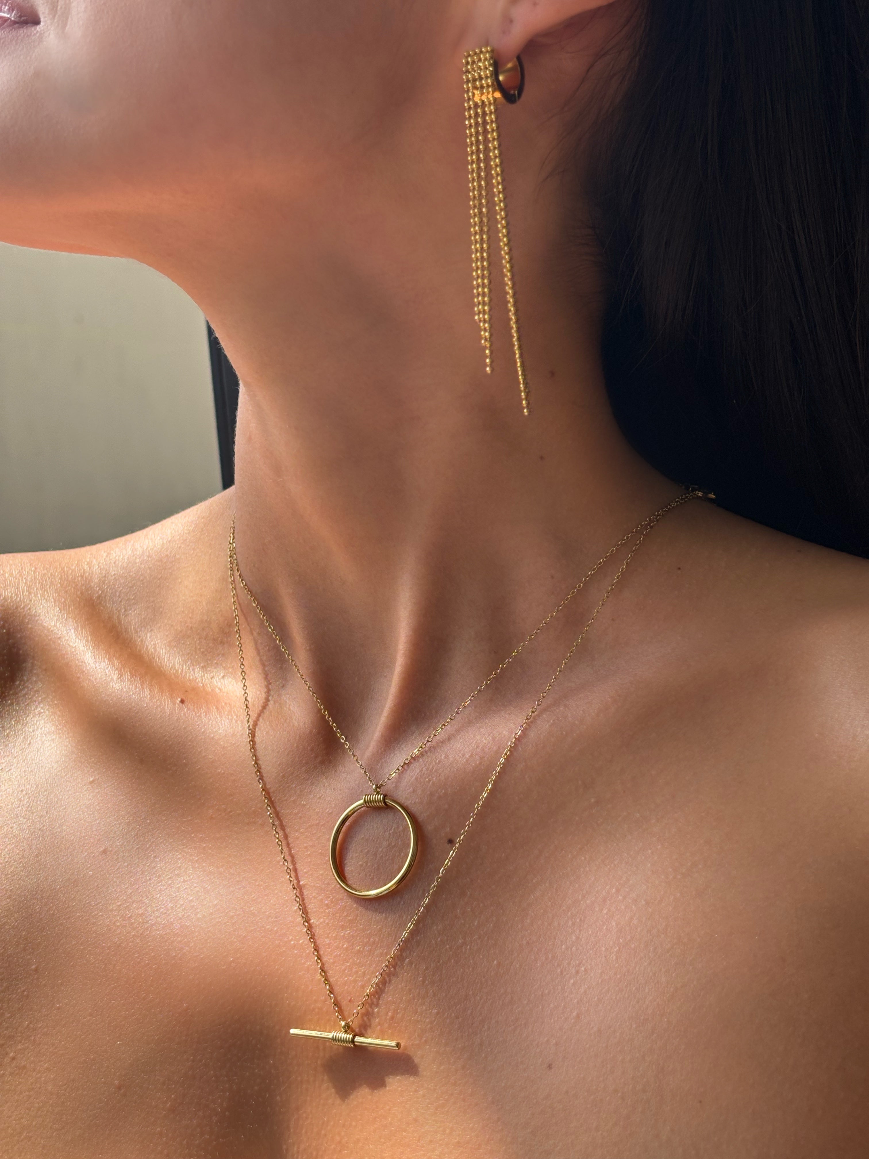 Circle Bar Delicate Necklace