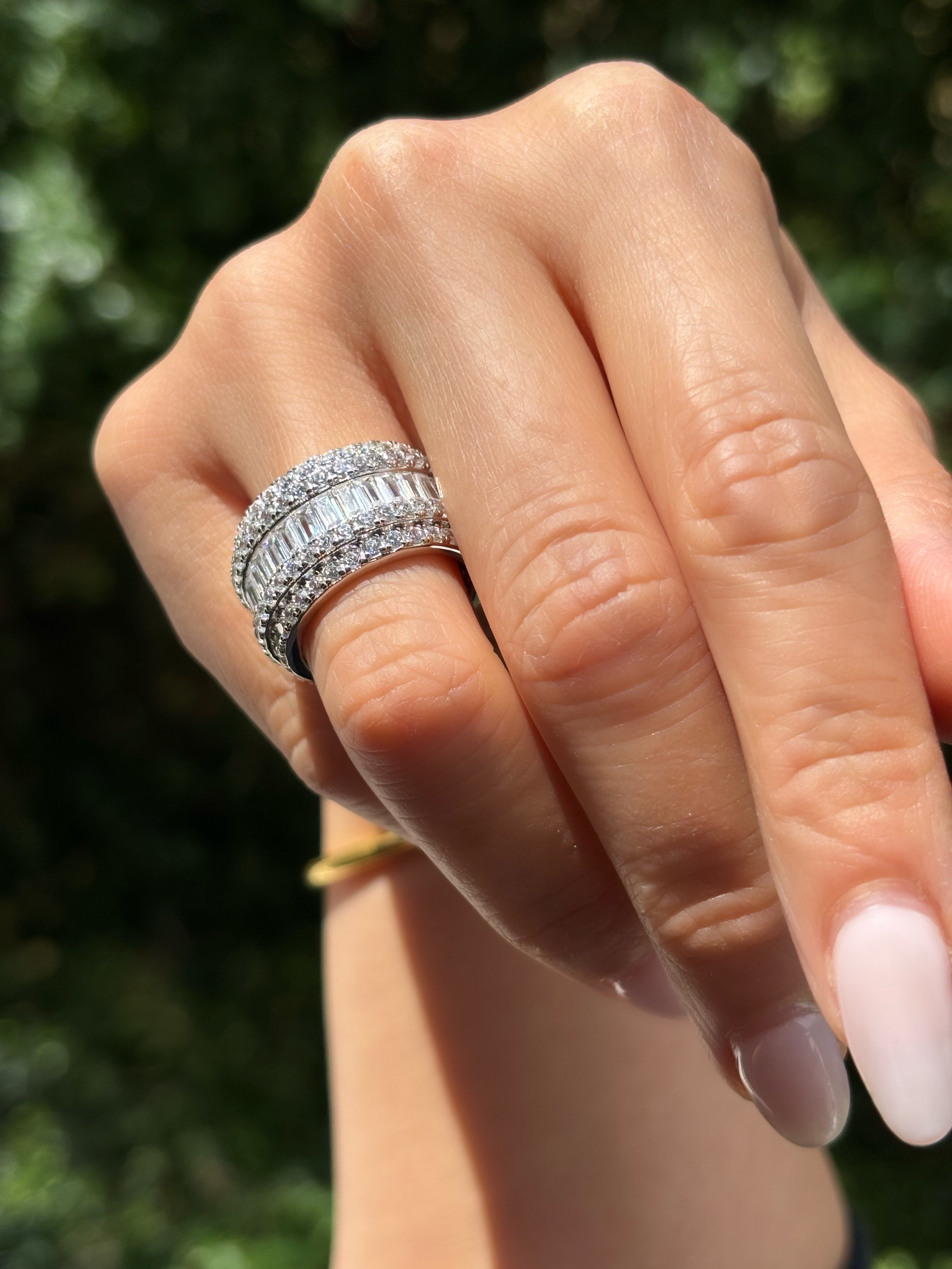 Azure Diamond Statement Ring