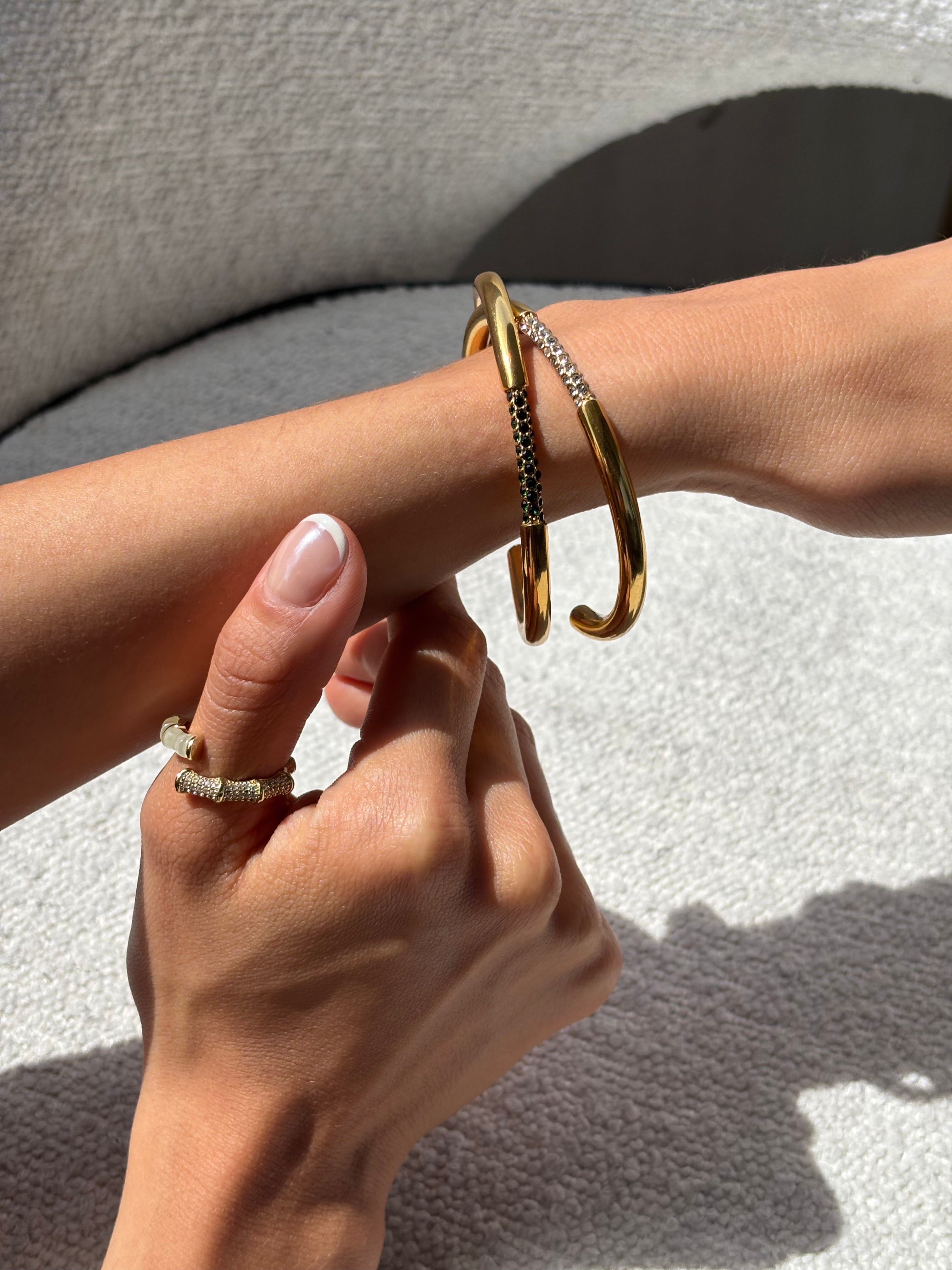 Aria Gold Diamond Cuff