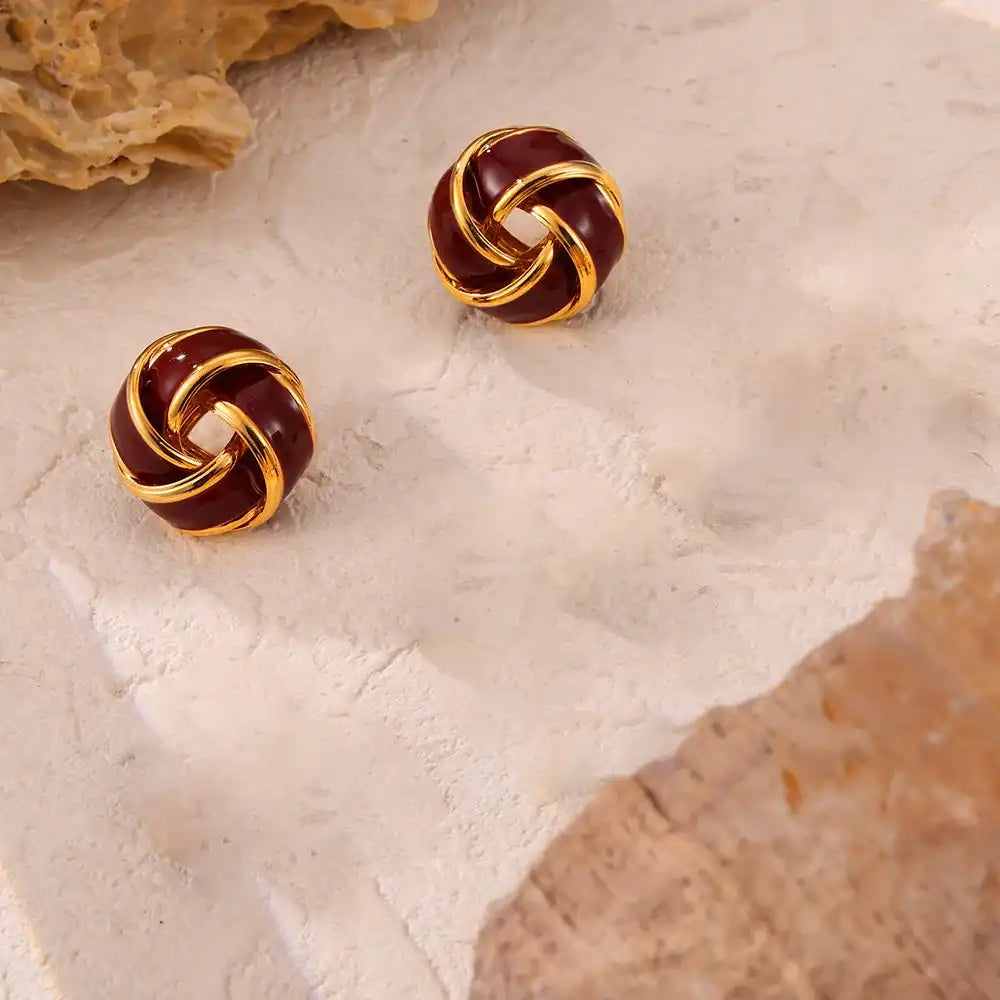 Crimson Candy Studs