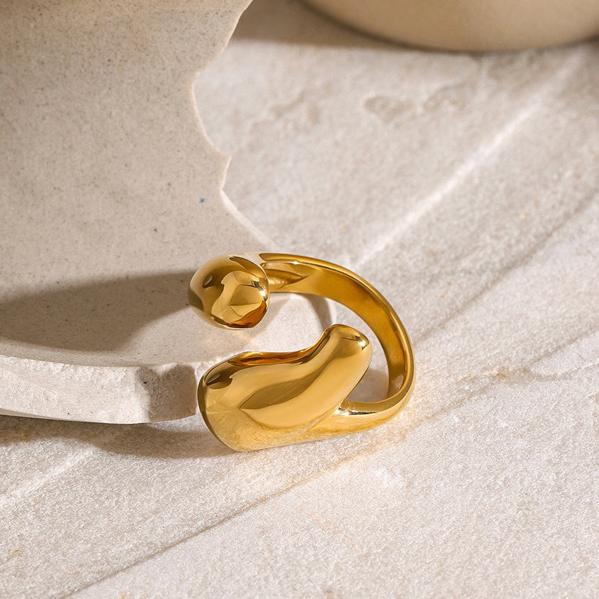 Ocean 18k Gold Plated Ring