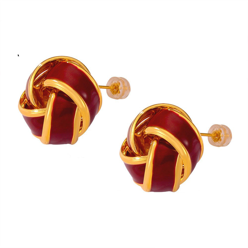 Crimson Candy Studs