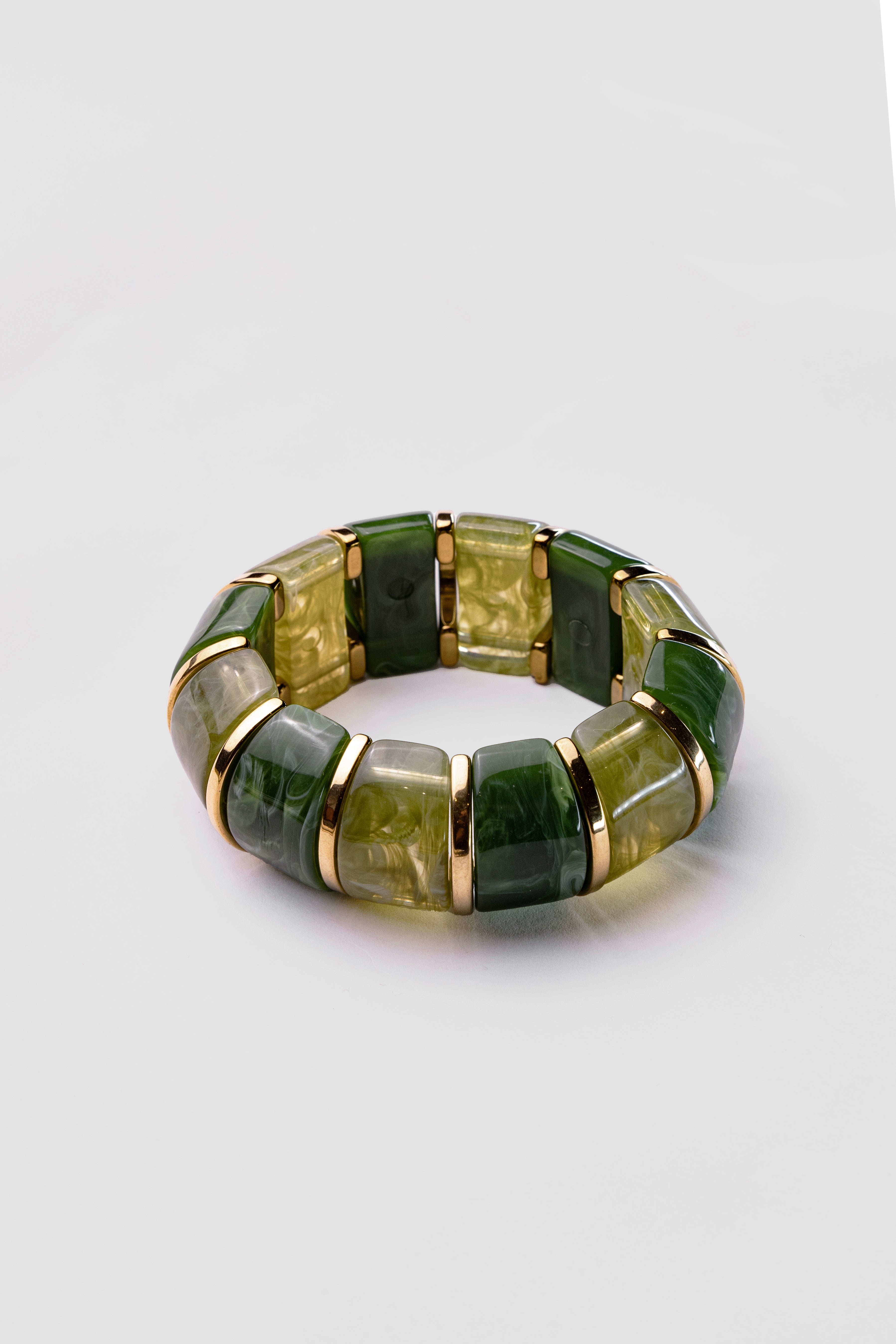 Aztec 18K Gold Resin Bangle
