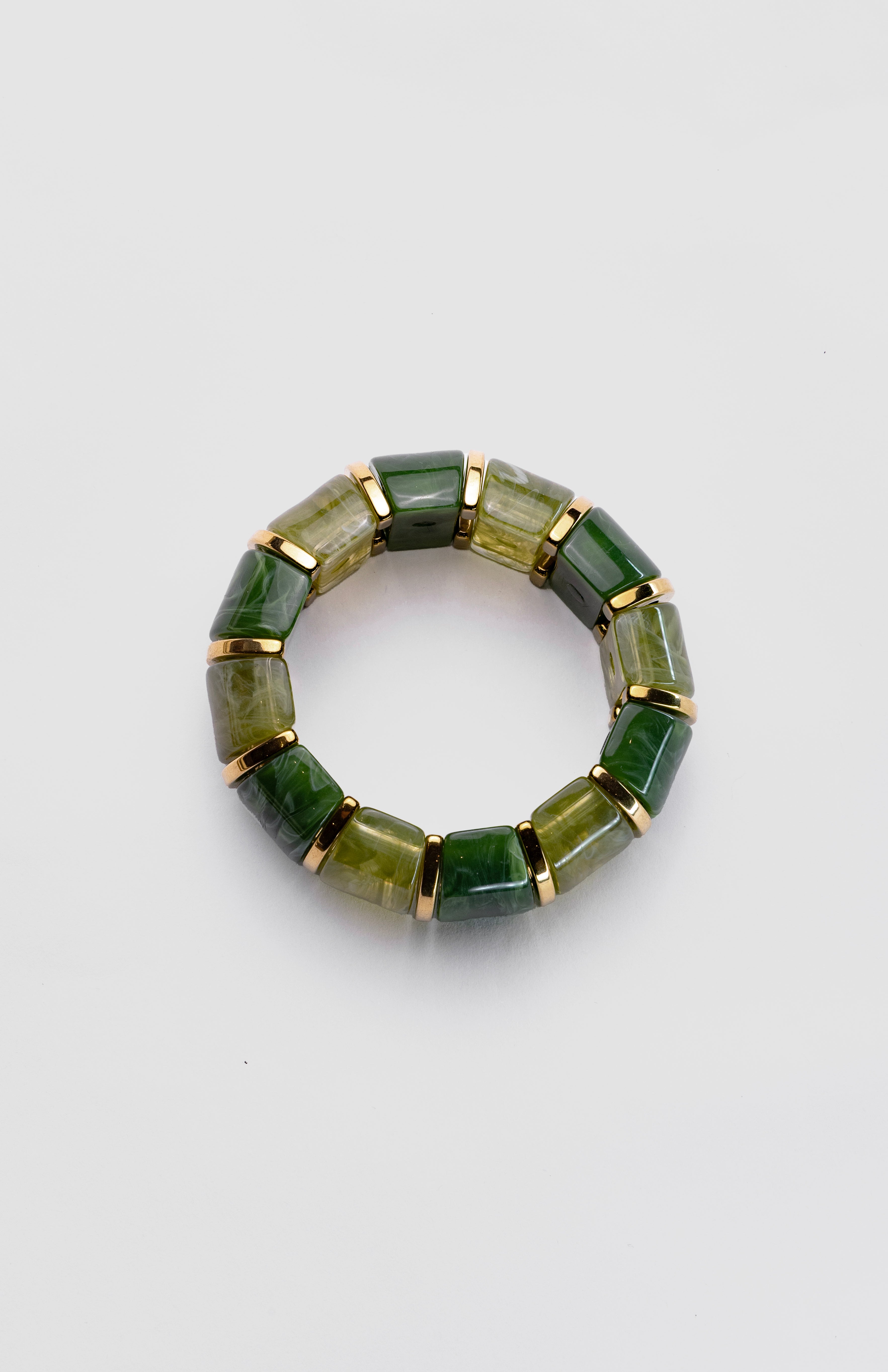 Aztec 18K Gold Resin Bangle