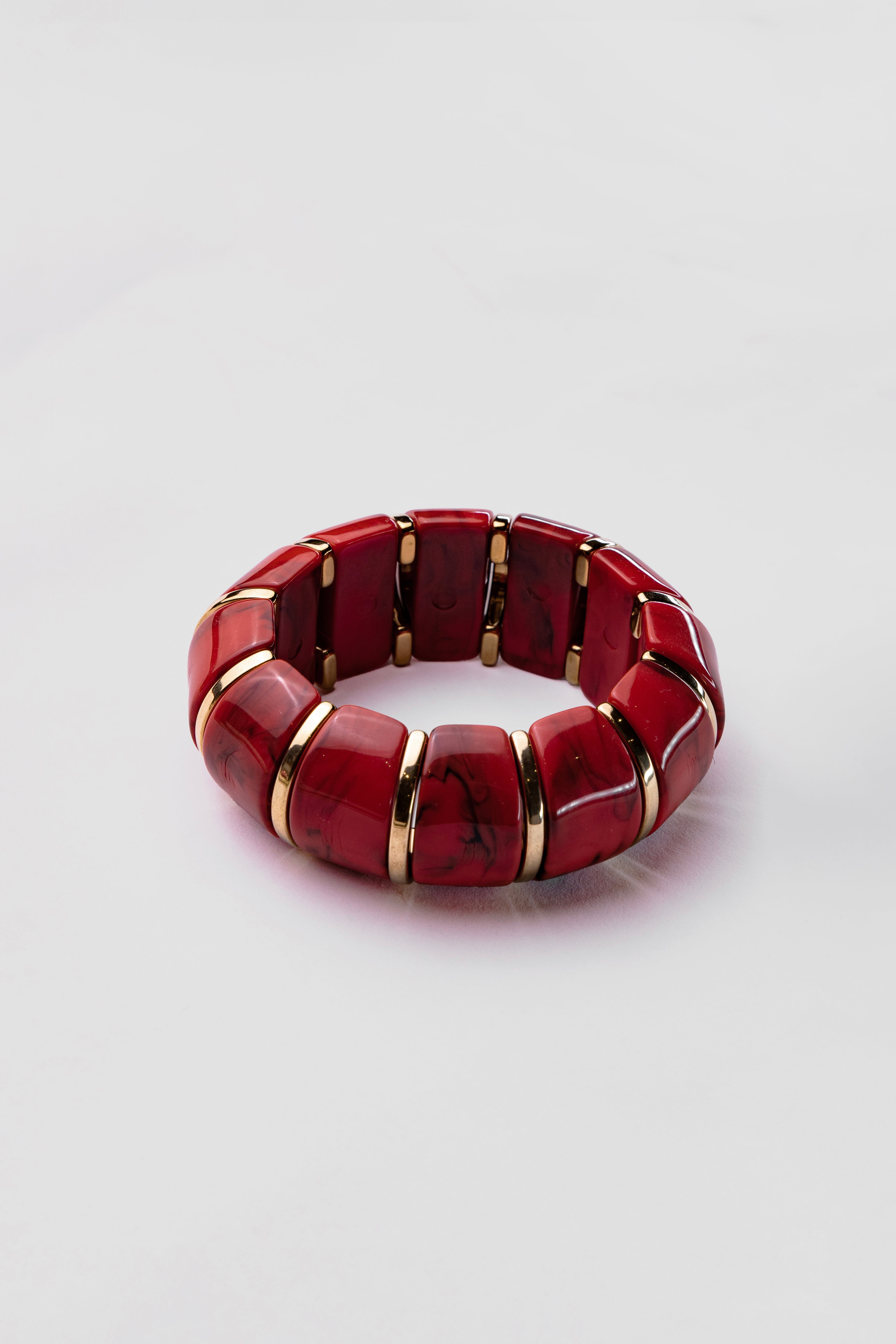 Aztec 18K Gold Resin Bangle