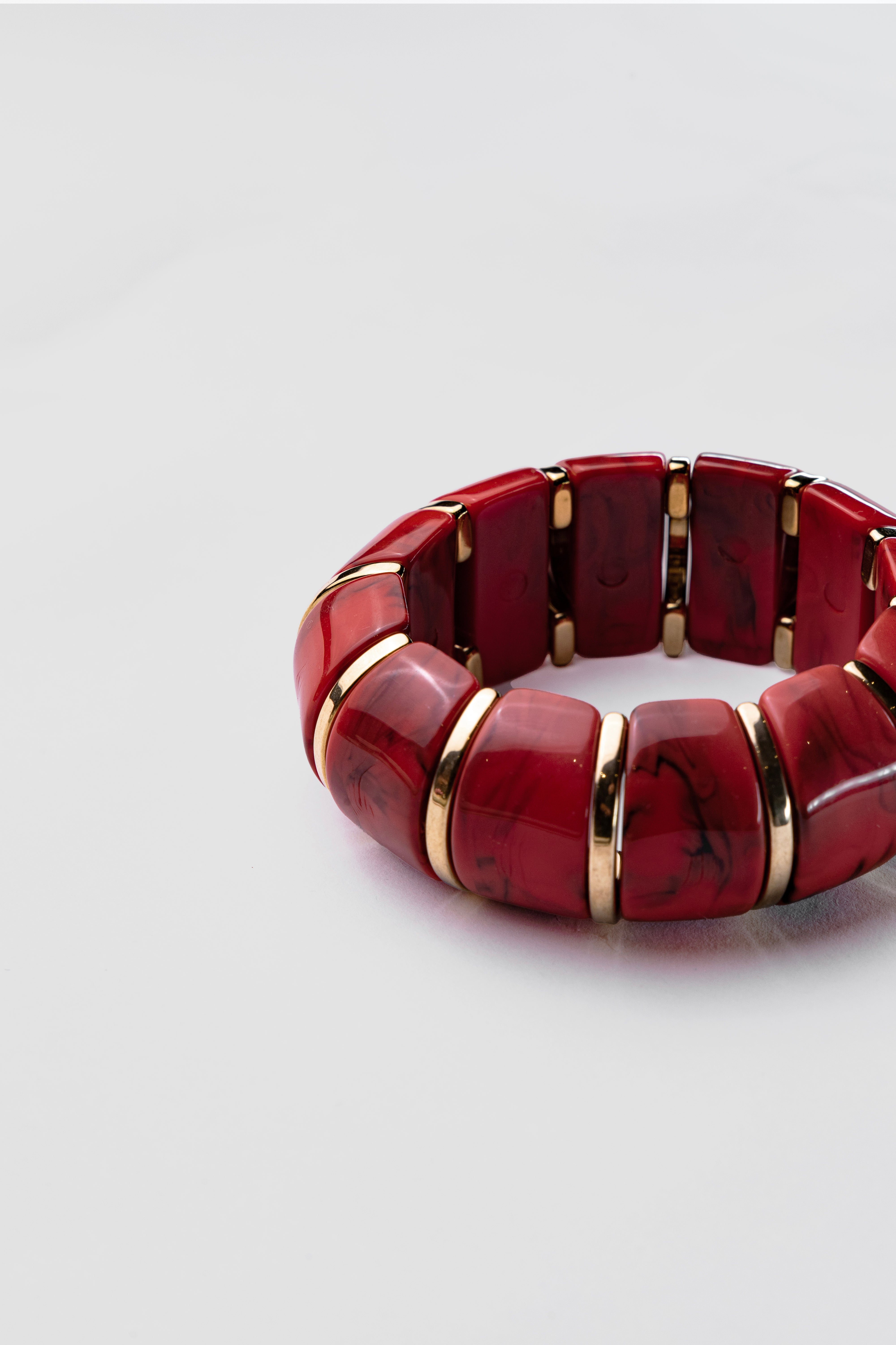 Aztec 18K Gold Resin Bangle