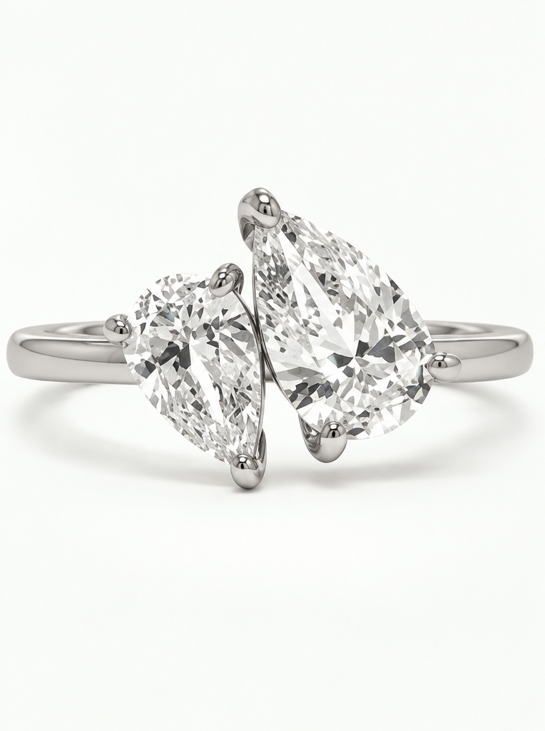 Pear Diamond Toi et Moi Ring